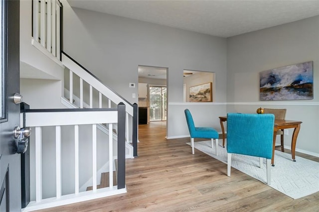 dining room featuring light hardwood / wood-style floors