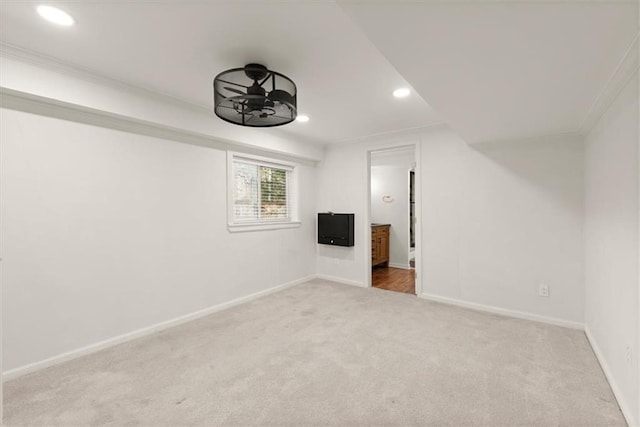 additional living space featuring carpet