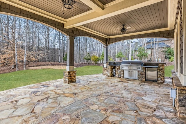 47 Fern Leaf Way, Newnan, GA 30265 - view of patio with ceiling fan