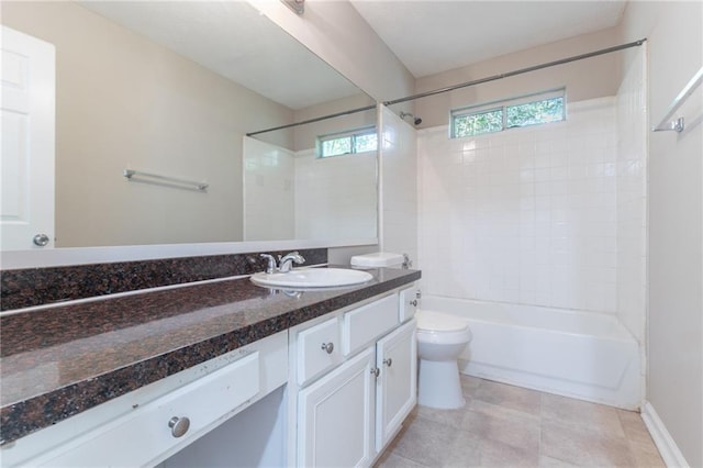 3732 Landgraf Cv, Decatur, GA 30034 - full bathroom with vanity, shower / bath combination, toilet, and baseboards