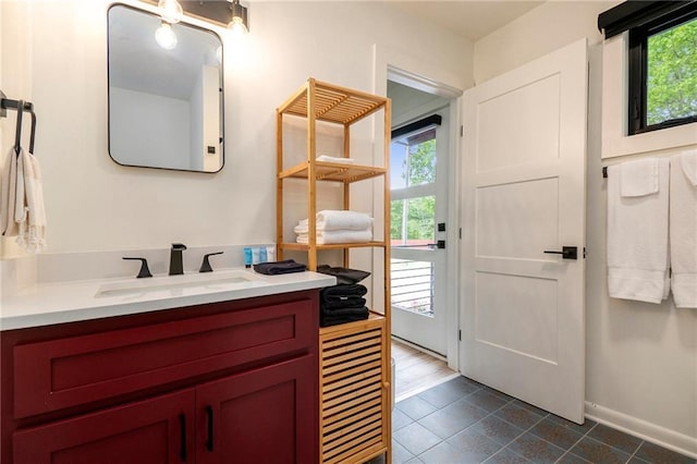 834 Lower Bell Creek Rd, Hiawassee, GA 30546 - bathroom featuring tile patterned floors and vanity