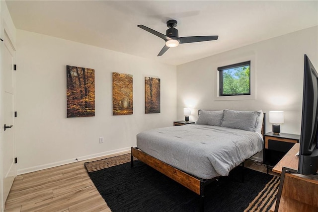 834 Lower Bell Creek Rd, Hiawassee, GA 30546 - bedroom featuring light wood finished floors and ceiling fan