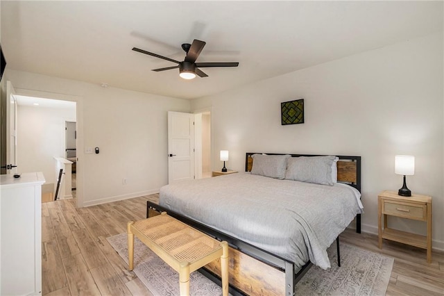 834 Lower Bell Creek Rd, Hiawassee, GA 30546 - bedroom featuring light wood-style floors and ceiling fan