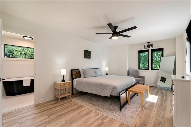834 Lower Bell Creek Rd, Hiawassee, GA 30546 - bedroom featuring light wood-style flooring and a ceiling fan