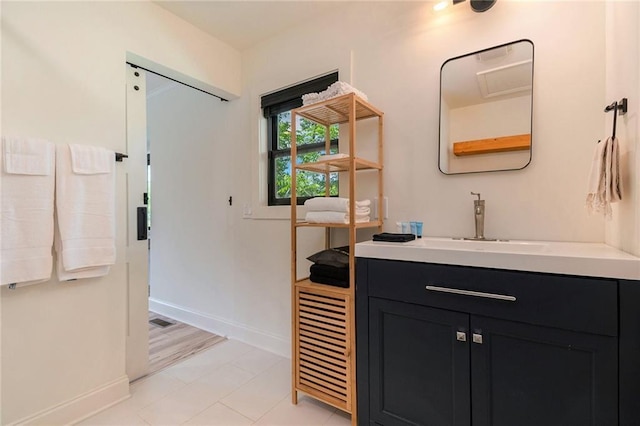 834 Lower Bell Creek Rd, Hiawassee, GA 30546 - bathroom featuring vanity and tile patterned floors