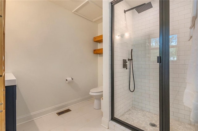 834 Lower Bell Creek Rd, Hiawassee, GA 30546 - full bathroom with a shower stall, tile patterned flooring, and vanity