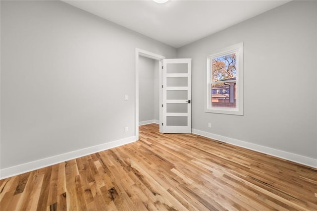 unfurnished bedroom featuring light hardwood / wood-style flooring