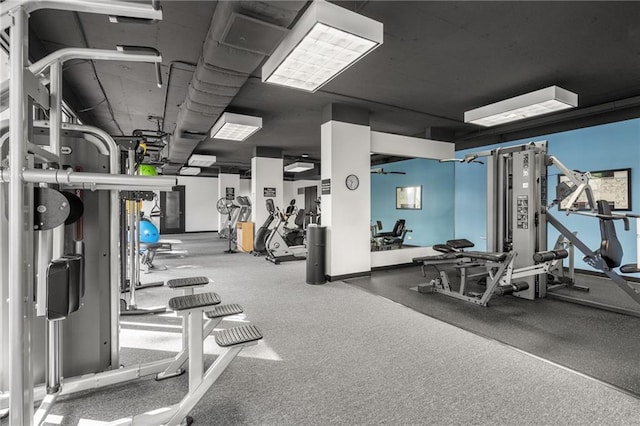 view of workout area