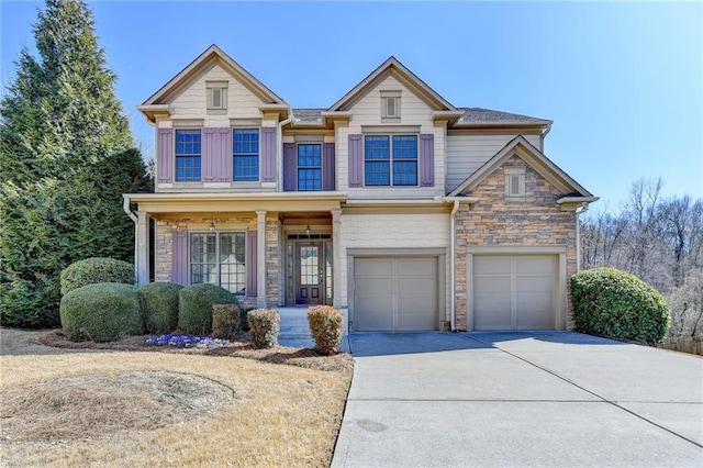 view of front of home featuring a garage