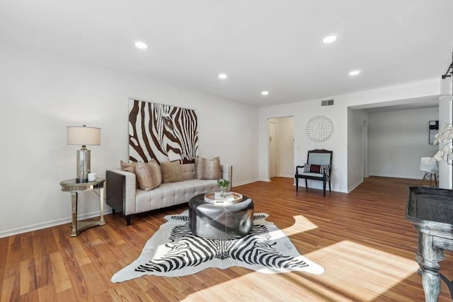 6851 Roswell Rd Unit N-20, Sandy Springs, GA 30328 - living area featuring recessed lighting, wood finished floors, and baseboards