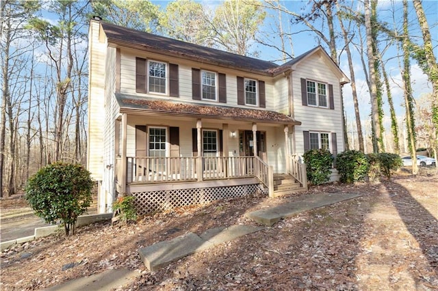 view of front of house with a porch