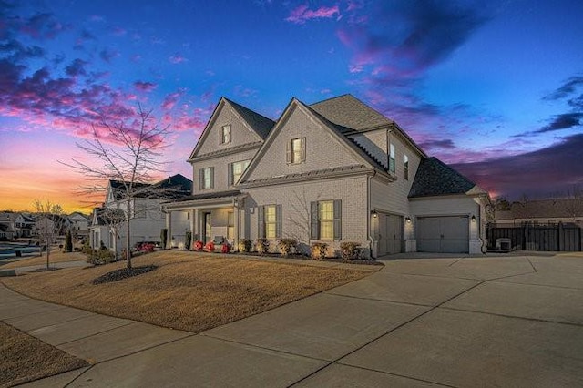 view of front of house featuring a garage