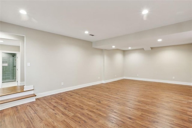 645 Trailmore Pl, Roswell, GA 30076 - empty room featuring baseboards, recessed lighting, and light wood-type flooring