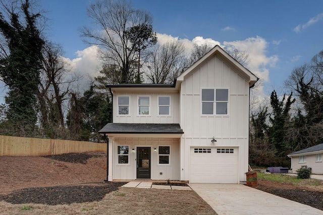 view of front of home featuring a garage