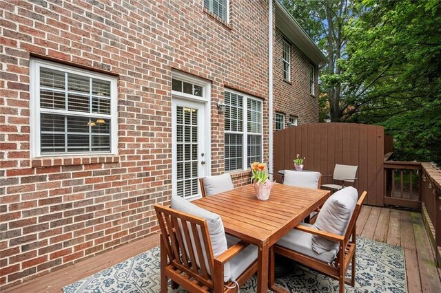 2303 Waters Edge Trl, Roswell, GA 30075 - wooden deck with outdoor dining area