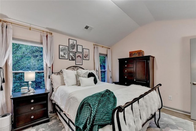 127 Bradshaw Park Dr, Woodstock, GA 30188 - bedroom with vaulted ceiling and light wood finished floors
