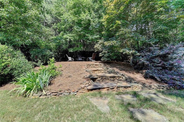 127 Bradshaw Park Dr, Woodstock, GA 30188 - view of yard featuring a forest view