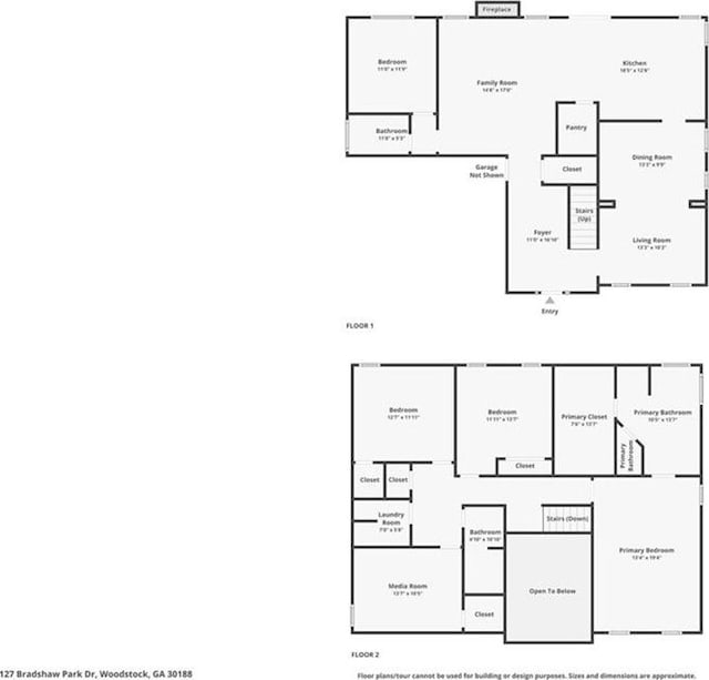127 Bradshaw Park Dr, Woodstock, GA 30188 - view of floor plan / room layout