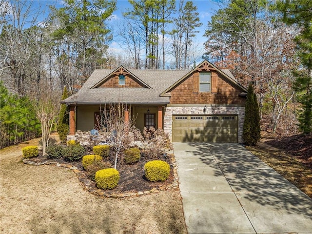 craftsman-style home featuring a garage