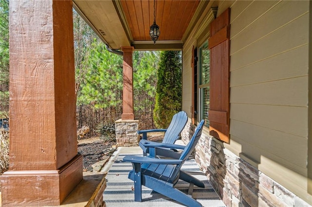 view of patio / terrace with a porch