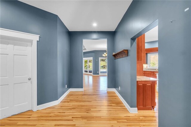 1580 Loving Rd, Morganton, GA 30560 - corridor with recessed lighting, baseboards, and light wood-style floors