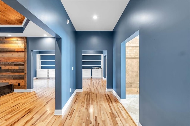 1580 Loving Rd, Morganton, GA 30560 - corridor with baseboards, recessed lighting, and wood finished floors