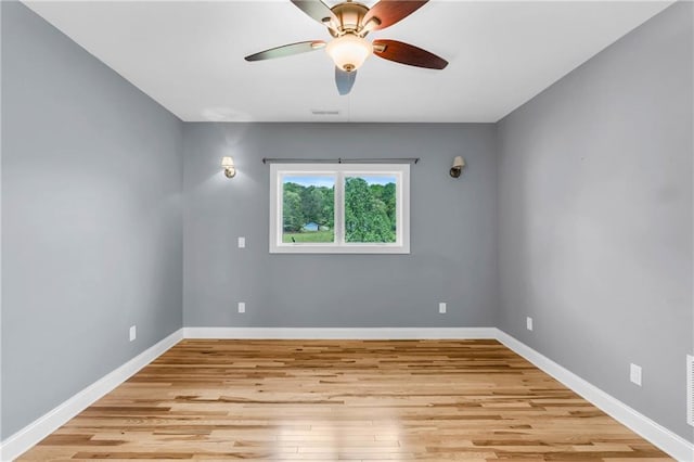 1580 Loving Rd, Morganton, GA 30560 - empty room with baseboards, ceiling fan, and light wood finished floors