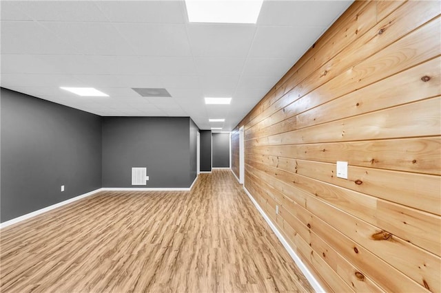 1580 Loving Rd, Morganton, GA 30560 - interior space with baseboards, wood finished floors, and wooden walls