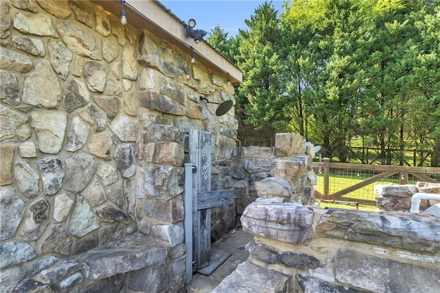 1580 Loving Rd, Morganton, GA 30560 - exterior space featuring fence and stone siding