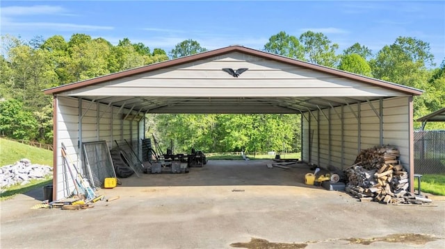 1580 Loving Rd, Morganton, GA 30560 - view of parking with a detached carport and aphalt driveway