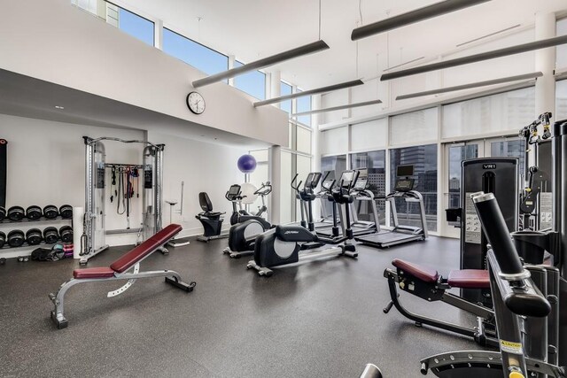 view of workout area