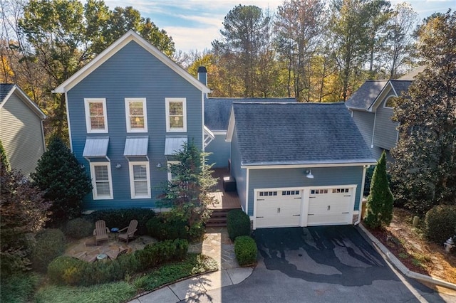 view of property featuring a garage