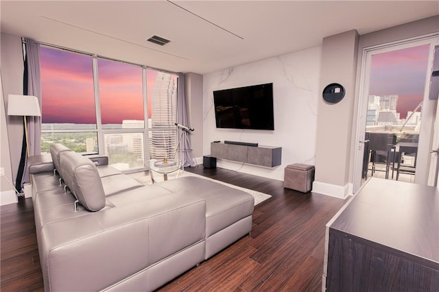 1280 W Peachtree St NW Unit 4003, Atlanta, GA 30309 - living room with floor to ceiling windows and wood finished floors