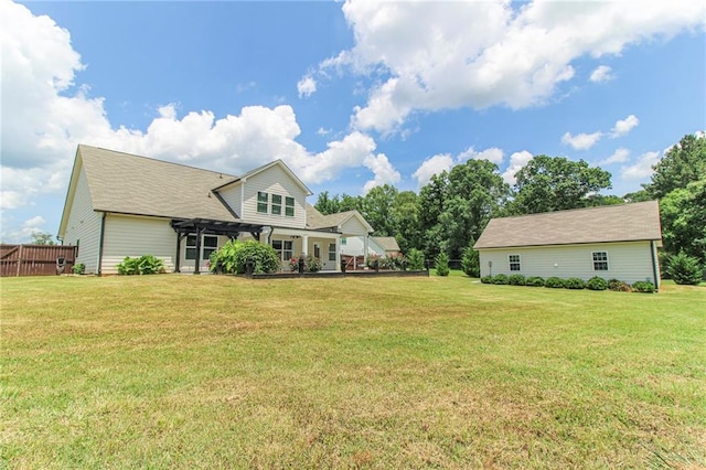 409 Glenn Trl, Winder, GA 30680 - back of property featuring a pergola and a yard