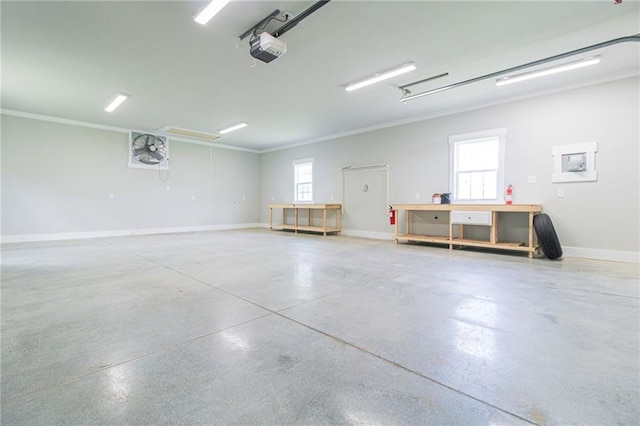 409 Glenn Trl, Winder, GA 30680 - garage featuring a workshop area and a garage door opener