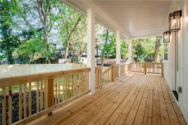 view of wooden terrace