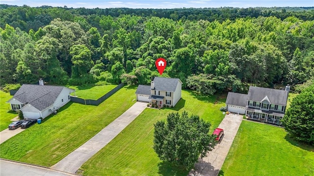 30 Creek Bottom Dr, Covington, GA 30014 - aerial view of property and surrounding area featuring a forest