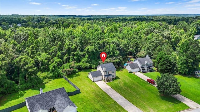 30 Creek Bottom Dr, Covington, GA 30014 - drone / aerial view of a heavily wooded area
