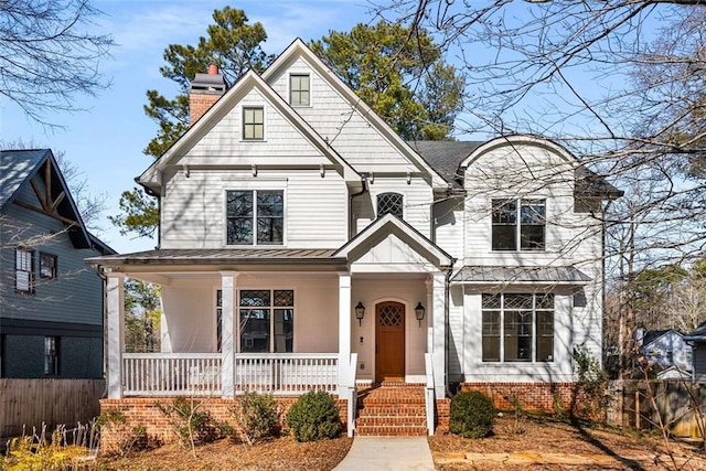 view of front of house with a porch