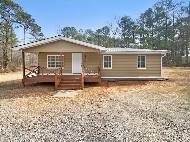 manufactured / mobile home with a porch