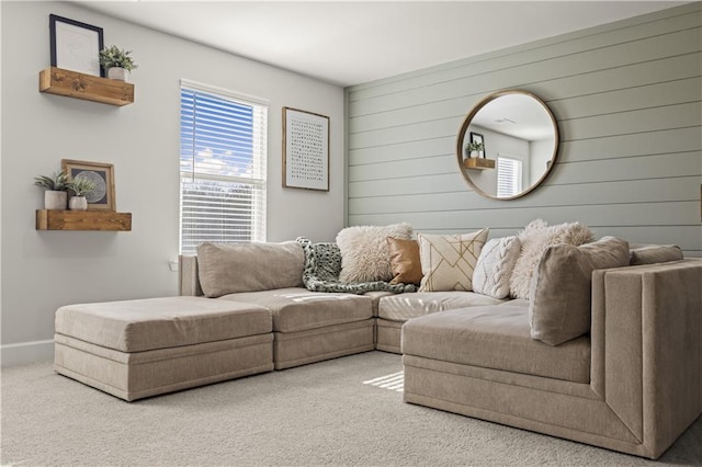 view of carpeted living room