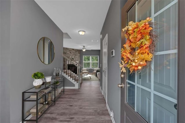 interior space featuring hardwood / wood-style floors