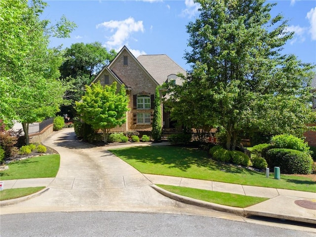 1539 Berkeley Ct, Gainesville, GA 30501 - view of front of home with a front yard and brick siding