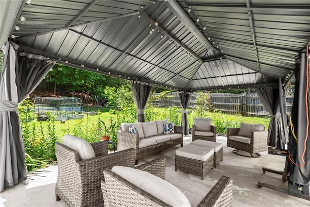 2125 Mina Lane Dr, Buford, GA 30518 - view of patio / terrace featuring a gazebo and outdoor lounge area