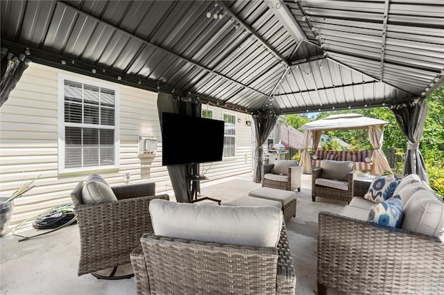 2125 Mina Lane Dr, Buford, GA 30518 - view of patio / terrace featuring a gazebo and outdoor lounge area