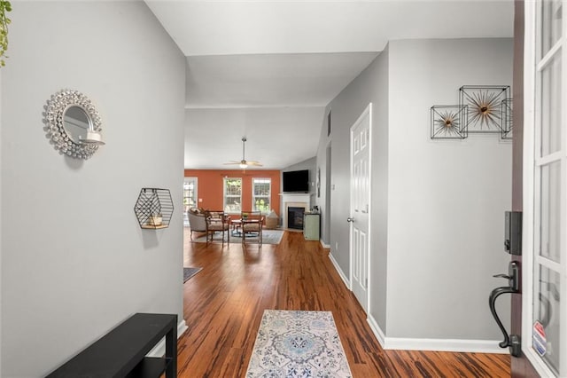 2125 Mina Lane Dr, Buford, GA 30518 - corridor with wood finished floors and baseboards