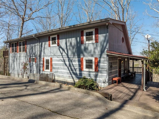 exterior space with a wooden deck