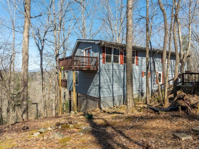 193 Alm Ln, Ellijay, GA 30540 - view of side of property featuring a deck and board and batten siding