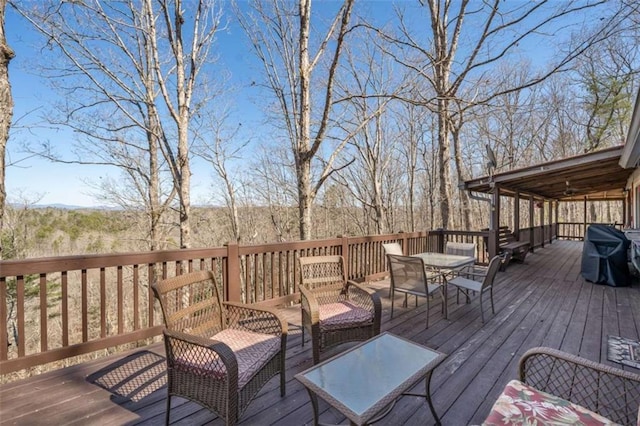 193 Alm Ln, Ellijay, GA 30540 - deck with outdoor dining space and grilling area