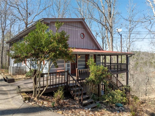 193 Alm Ln, Ellijay, GA 30540 - view of front of house with stairs and covered porch
